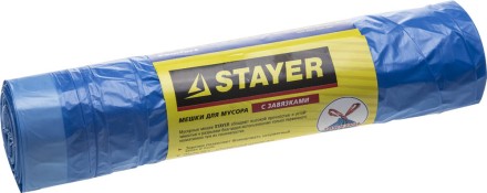 Мешки для мусора STAYER &quot;Comfort&quot; завязками, голубые, 30л, 20шт 39155-30 купить в Надыме