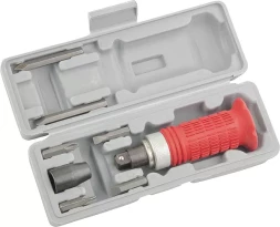 Отвертка ударно-поворотная 1/2", набор бит, 6 шт., обрезиненная ручка, в пласт. боксе  MATRIX 11579