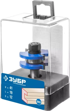 ЗУБР 41 x 19 мм, хвостовик 12 мм, фреза комбинированная пазо-шиповая, Профессионал (28732-41) купить в Надыме
