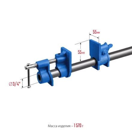 ЗУБР СТ-34, 3/4, трубная струбцина (32305-34) купить в Надыме