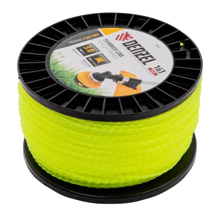 Леска для триммера витой квадрат, 3,0мм х 163м, на DIN катушке FLEX CORD// Denzel 96802 купить в Надыме