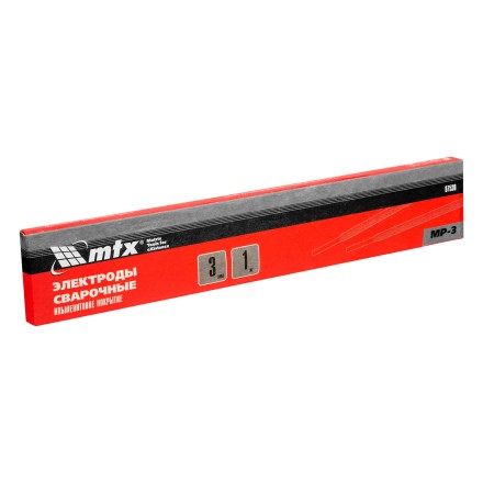 Электроды MP-3, диам. 3 мм, 1 кг., ильменитовое покрытие MTX 97530 купить в Надыме