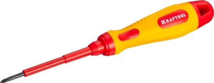 Отвертка KRAFTOOL, высоковольтная, Cr-Mo-V стержень, двухкомпонент. маслобензостойкая рукоятка, PH №0, 60мм 250084-0-060 купить в Надыме
