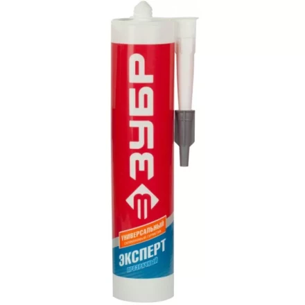 Герметик силиконовый ЗУБР "ЭКСПЕРТ" прозрачный, универсальный, 280мл 41233-2 купить в Надыме