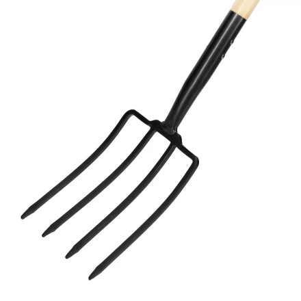 Вилы 4-рогие Palisad 61394, огородные, кованые, 195х295х1165 мм, деревянный лакированный черенок купить в Надыме