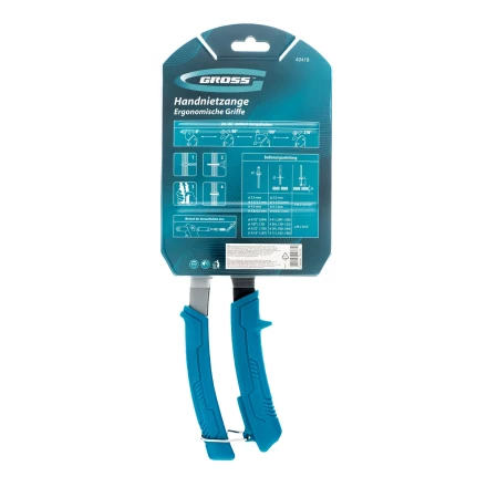 Заклепочник ручной Gross 40418, 290 мм, поворотный, 0-360, заклепки 2,4-3,2-4,0-4,8 мм купить в Надыме