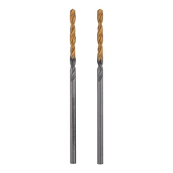 Сверло спиральное по металлу Denzel 2 x 49 мм, Р6М5, Golden Tip , 2шт., 718223