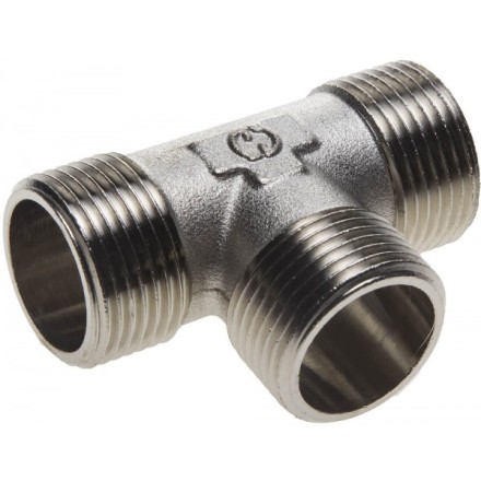 Тройник GENERAL FITTINGS никелированная латунь, ш/ш/ш, 1&quot; 51051-1 купить в Надыме