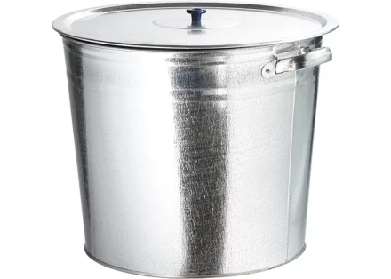 Бак для воды Россия оцинкованный с крышкой (крышка с ручкой) 20л, без крана 67548 купить в Надыме