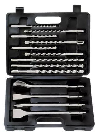 Набор буров по бетону 6-8-10х160, 8-10-12х210, 10-12-14х260 мм зубила 4 шт SDS PLUS MATRIX 71098 купить в Надыме