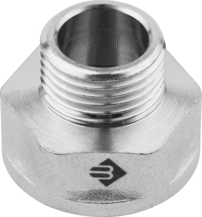 Переходник ЗУБР "ЭКСПЕРТ" удлиненный цилиндрический, никелированная латунь, 3/4"х1/2" 51283-3/4-1/2 купить в Надыме