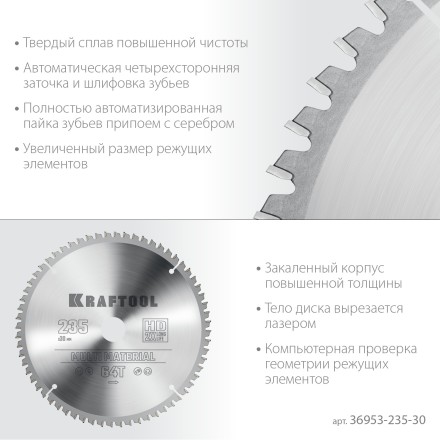 Диск пильный Multi Material, повышенный ресурс 36953-235-30 купить в Надыме