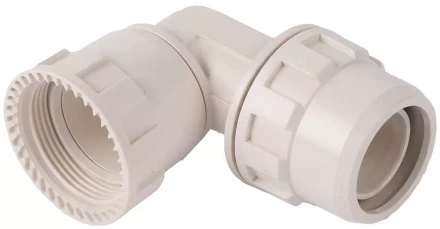 Переходник ЗУБР "ШиреФит" угловой 90° "накидная гайка - штуцер с гайкой", 26мм 51482-26 купить в Надыме