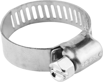 Хомуты нержавеющие с просечной лентой 8 мм коробка серия ПРОФЕССИОНАЛ купить в Надыме