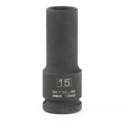 Головка ударная удлиненная шестигранная 15 мм 1/2&quot; CrMo Stels 13942