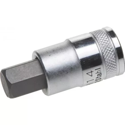 Торцовая бита-головка KRAFTOOL "INDUSTRIE QUALITAT", материал S2, HEX, сатинированная, 1/2", H14 27908-14_z01 купить в Надыме