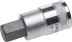 Торцовая бита-головка KRAFTOOL &quot;INDUSTRIE QUALITAT&quot;, материал S2, HEX, сатинированная, 1/2&quot;, H14 27908-14_z01 купить в Надыме
