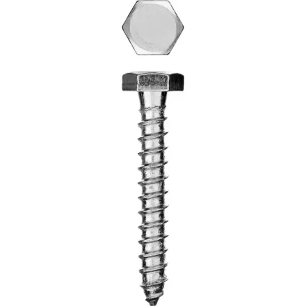 Шурупы ЗУБР "МАСТЕР" с шестигранной головкой, оцинкованные, 6x50мм, 4шт 300456-06-050 купить в Надыме