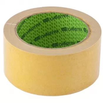 Лента клейкая двусторонняя 50 мм х 5 м на тканевой основе Сибртех 88711 купить в Надыме
