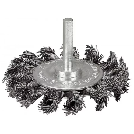 ЗУБР "ЭКСПЕРТ". Щетка дисковая для дрели, широкая, жгутированная стальная проволока 0,5мм, 75мм 3522-075-2_z01 купить в Надыме