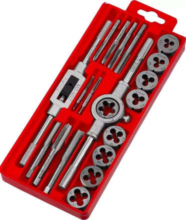 Набор ЗУБР "МАСТЕР" с металлореж. инструментом, метчики однопроходные и плашки М3-М12, оснастка - в пласт. боксе 20пред. 2810-H20_z01 купить в Надыме