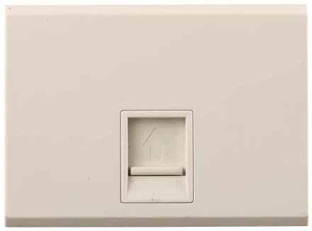 Розетка СВЕТОЗАР &quot;ЭФФЕКТ&quot; компьютерная, одинарная, без вставки и рамки, цвет бежевый SV-54419-B купить в Надыме