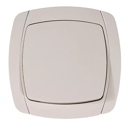 Выключатель СВЕТОЗАР "CITY LIGHT" одноклавишный в сборе, цвет бежевый, 10А/~250В SV-54230-B купить в Надыме