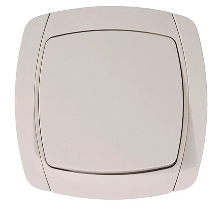 Выключатель СВЕТОЗАР "CITY LIGHT" одноклавишный в сборе, цвет бежевый, 10А/~250В SV-54230-B купить в Надыме