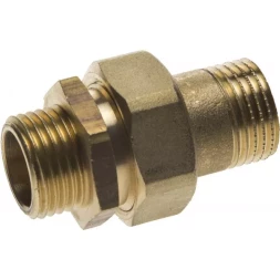 Соединитель GENERAL FITTINGS прямой с накидной гайкой, латунь, ш/ш, 1/2" 51037-S/S-1/2