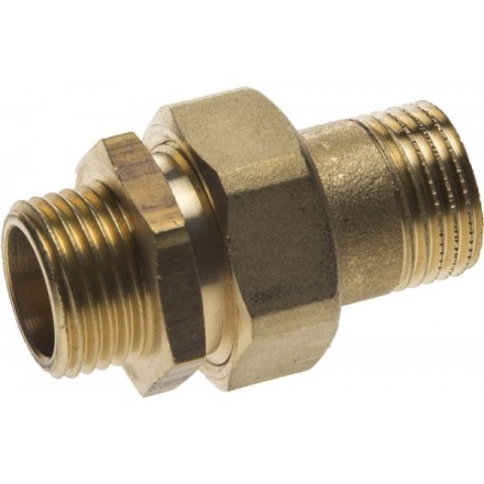 Соединитель GENERAL FITTINGS прямой с накидной гайкой, латунь, ш/ш, 1/2&quot; 51037-S/S-1/2 купить в Надыме