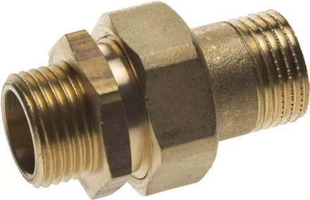 Соединитель GENERAL FITTINGS прямой с накидной гайкой, латунь, ш/ш, 1/2" 51037-S/S-1/2 купить в Надыме