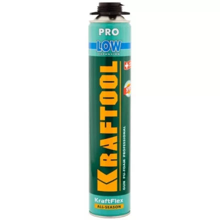 Пена "PREMIUM LOW" профессиональная, монтажная, пистолетная, всесезонная, 800мл, KRAFTOOL 41181_z01 купить в Надыме