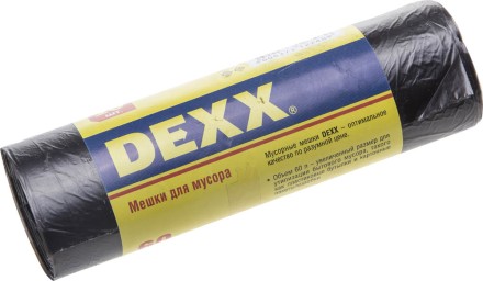 Мешки для мусора DEXX, черные 60л, 20шт 39150-60 купить в Надыме