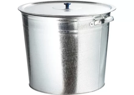 Бак для воды Россия оцинкованный с крышкой (крышка с ручкой) 32л, без крана 67549 купить в Надыме