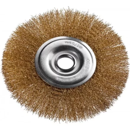 DEXX. Щетка дисковая для УШМ, витая стальная латунированная проволока 0,3мм, 175ммх22мм 35101-175 купить в Надыме