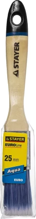 Кисть плоская STAYER "EURO", "AQUA" для воднодисперсионных и акриловых ЛКМ, искусств щетина, деревян ручка, 1"/25мм 01062-025 купить в Надыме