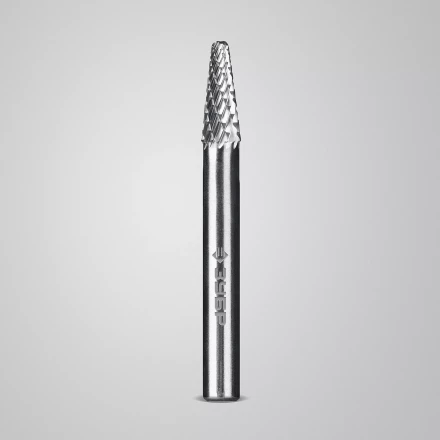 Зубр Твердосплавная борфреза L - конус с закругленным углом 28°, 6 х 16 мм, радиус 1.2 мм (28810-6-16) купить в Надыме