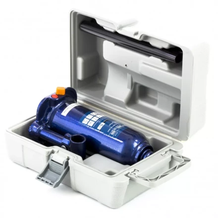 Домкрат гидравлический бутылочный 5 т h подъема 207-404 мм в пластиковом кейсе Stels 51175 купить в Надыме