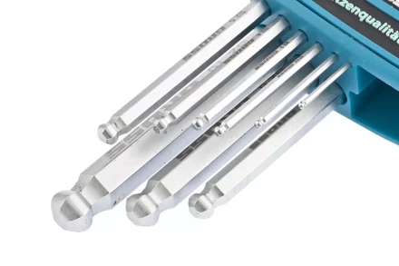 Набор ключей имбусовых HEX 1,5–10 мм S2 9 шт удлиненные с шаром сатинированные Gross 16403 купить в Надыме