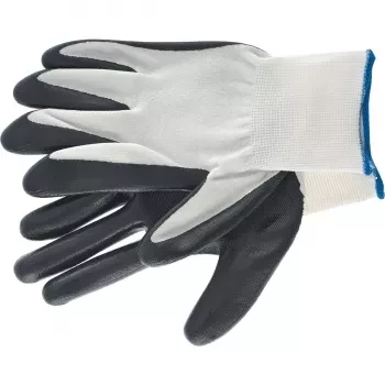 Перчатка с черным нитрильным покрытием, стойкая к маслу и бензину, 15 класс вязки  Сибртех 67861 купить в Надыме