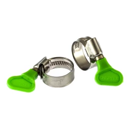 Хомуты металлические червячные 16-25 мм ширина 12 мм W4 с ключом 2 шт Сибртех 476503