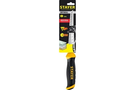 STAYER 160 мм, выкружная ножовка по гипсокартону, Professional, 8TPI, 15173_z02 купить в Надыме