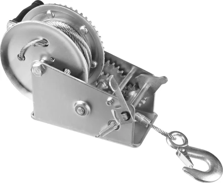 Лебедка ручная барабанная ЗУБР "ПРОФЕССИОНАЛ", тяговая, тросовая, 1,1т, 8м 43113-1.1_z01 купить в Надыме