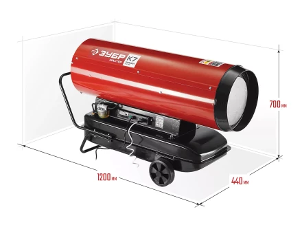 Пушка дизельная прямого нагрева дисплей К7 ДП-К7-65000-Д серия МАСТЕР купить в Надыме