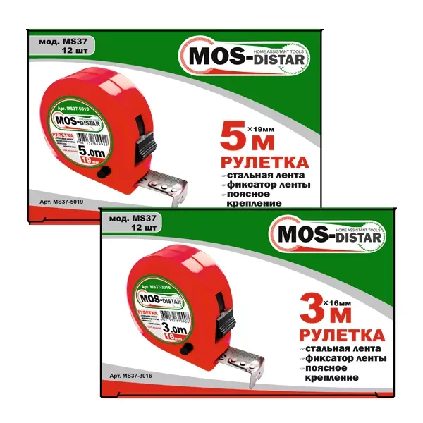 Рулетка измерительная MOS-DISTAR MS37-3016 купить в Надыме