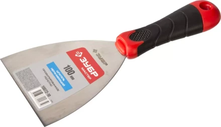 Шпатель ЗУБР "МАСТЕР", профилированное нержавеющее полотно, 2к ручка, 100мм 10072-10 купить в Надыме