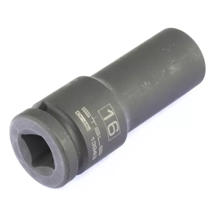 Головка ударная удлиненная шестигранная 16 мм 1/2" CrMo Stels 13943 купить в Надыме