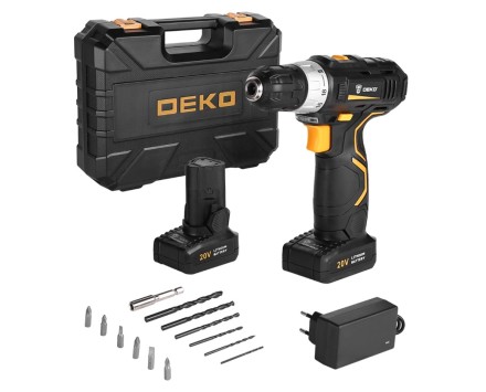 Дрель аккумуляторная в наборе DEKO GCD20DU3 SET3, 063-4142 купить в Надыме