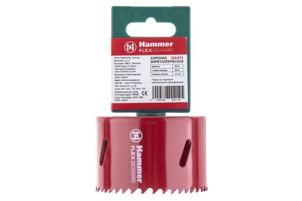 Коронка биметаллическая HAMMER Ф68х38мм 5/8&quot; BiMETALL (224-013) купить в Надыме