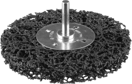 ЗУБР &quot;ПРОФЕССИОНАЛ&quot;. Щетка дисковая для дрели, нейлоновая проволока с абразивным покрытием, с открытой агрессивной структурой, 100мм 35162-100_z01 купить в Надыме